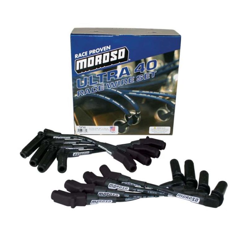Moroso GM LS Unsleeved Ultra 40 Wire Set - Black (For 68476)