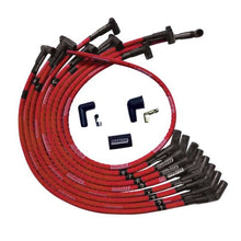 Load image into Gallery viewer, Moroso SB Ford 260/289/302 135 Deg Plug Boots HEI Sleeved Ultra Spark Plug Wire Set - Red